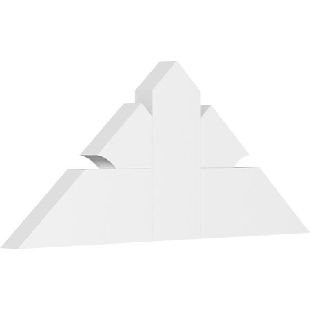 Ekena Millwork Richland Architectural Grade PVC Gable Bracket, 36"W x 15"H x 2"D x 6"F, 10/12 Pitch GBP036X15X0206RIC00